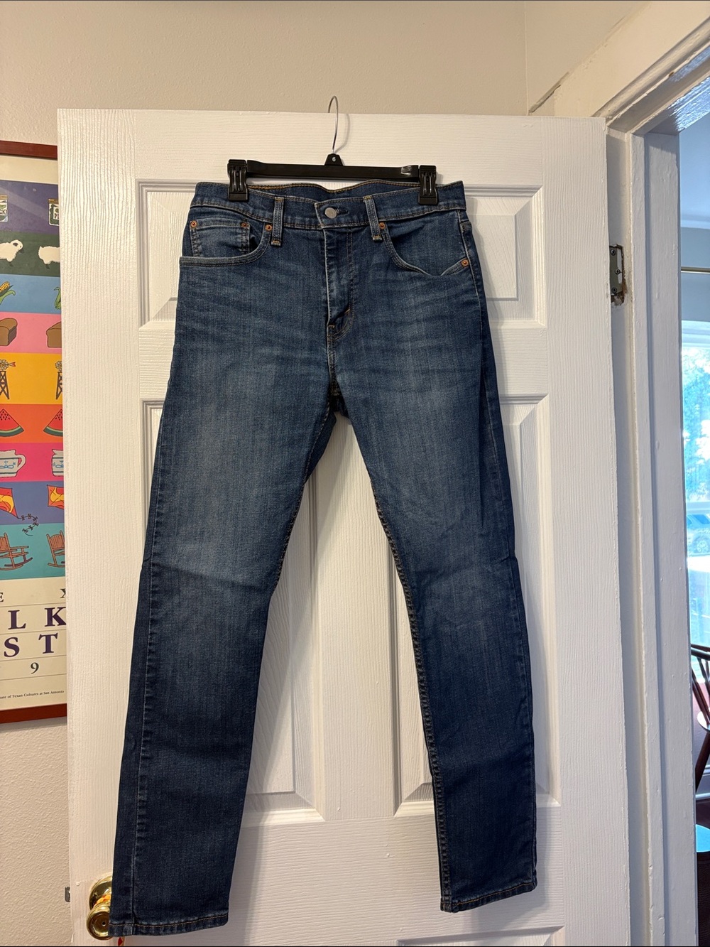 Levis 512 Straight Men's Jeans in Mid Wash Blue